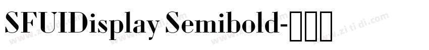 SFUIDisplay Semibold字体转换